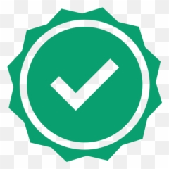 Blue Tick Mark Badge - Circle Emoji