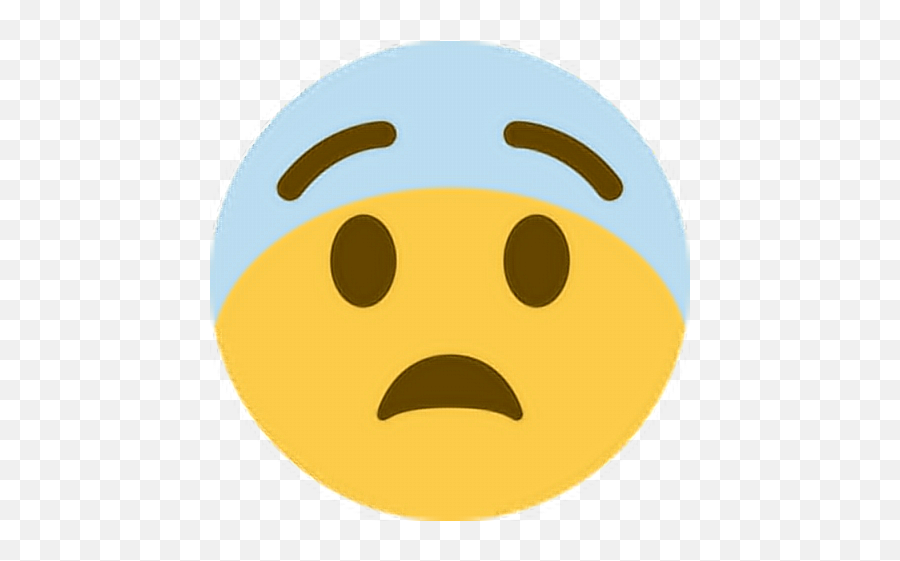 Ohno Coldsweat Frown Unhappy Upset Realize Emoji Emotic - Facebook Emoji Png Fearful,Cold Sweat Emoji