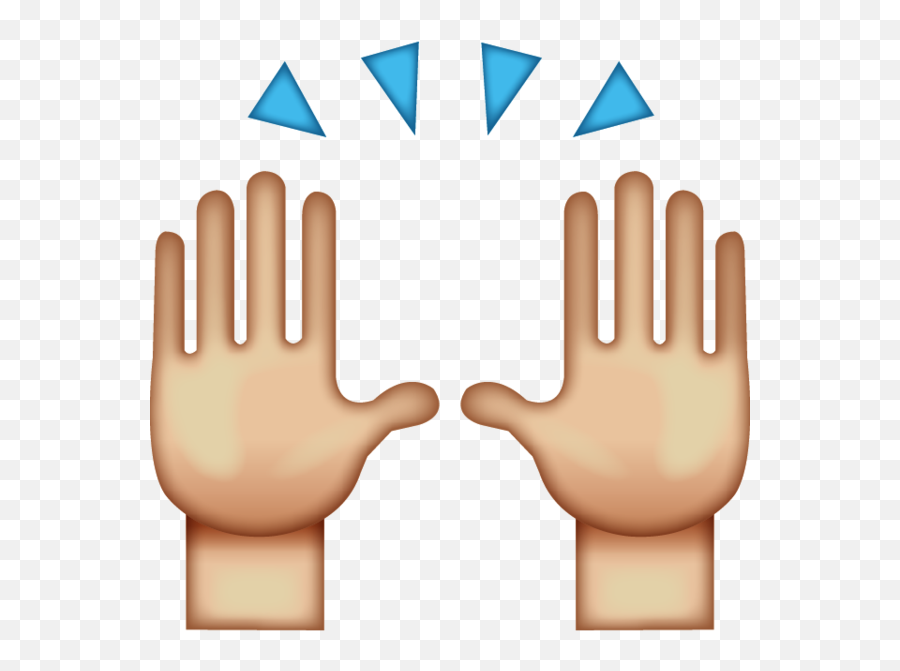 Collection Of High Five Clipart - Hands Emoji Transparent Background,Two Hands Emoji