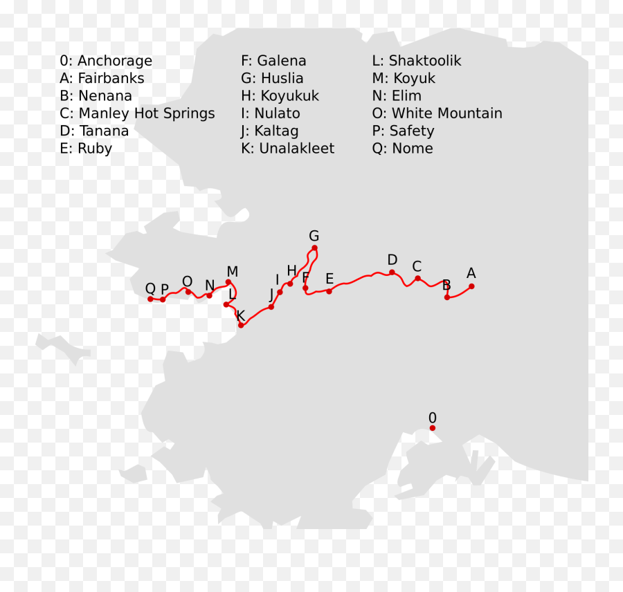 2015 Iditarod Checkpoints - Diagram Emoji,Hot Springs Emoji