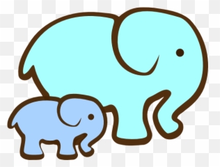 Grey Baby Elephant Clipart - Elephant And Baby Clipart Emoji,Elephant Emojis