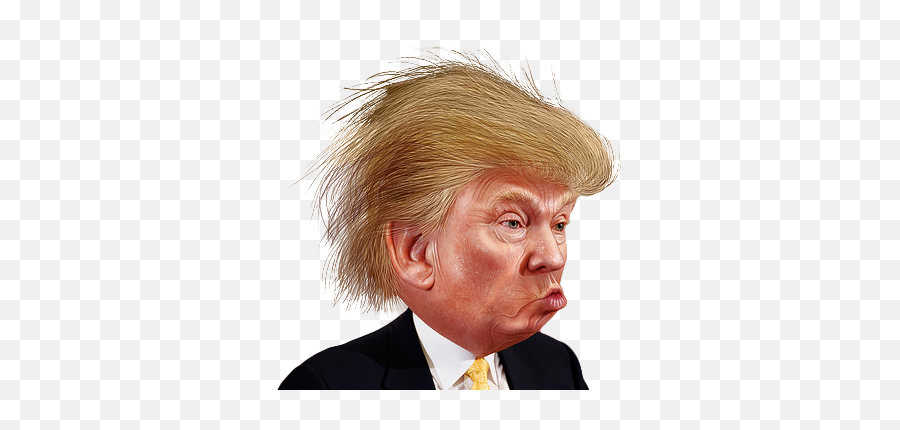 Funny Donald Trump Clipart - Donald Trump Cartoon Face Emoji,Donald Trump Emoji