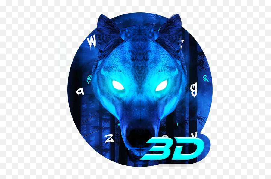 Ice Wolf 3d Keyboard Theme - Icon Lobo 3d Emoji,Golden State Warriors Emoji Keyboard