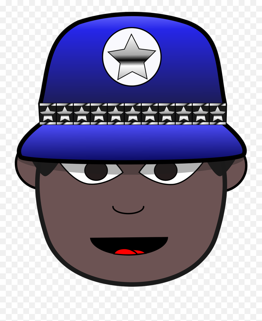 Black Comic Characters Cop Dress - Police Face Clipart Emoji,Member Berry Emoji