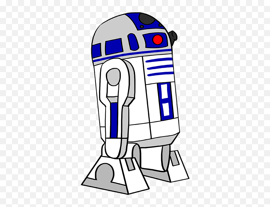 How To Draw R2 - Draw R2d2 Step By Step Emoji,Facebook Star Wars Emoji
