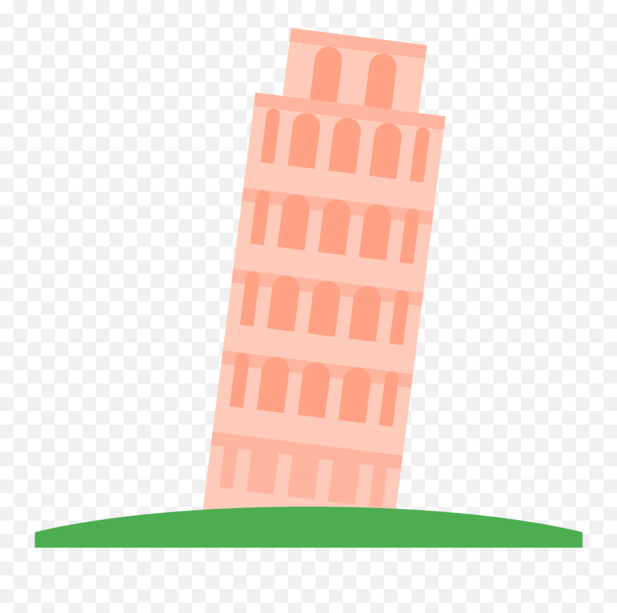 Italy Clipart Pisa Tower Italy Pisa Tower Transparent Free - Emoji Torre De Pisa,Tower Emoji