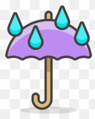 Umbrella With Rain Drops Free Icon Of 780 Vector Emoji - Paraguas