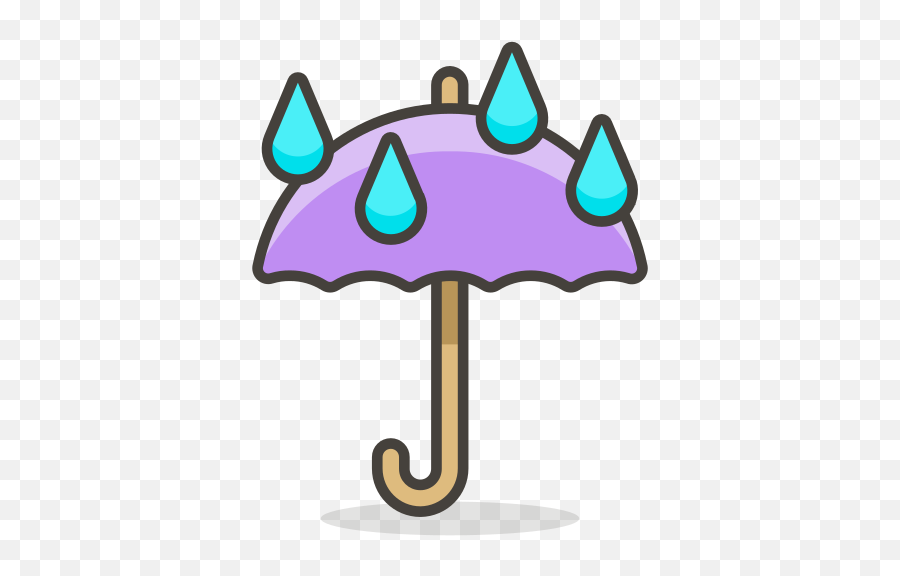 Umbrella With Rain Drops Free Icon Of 780 Free Vector Emoji - Emoji Paraguas,Rain Emoji