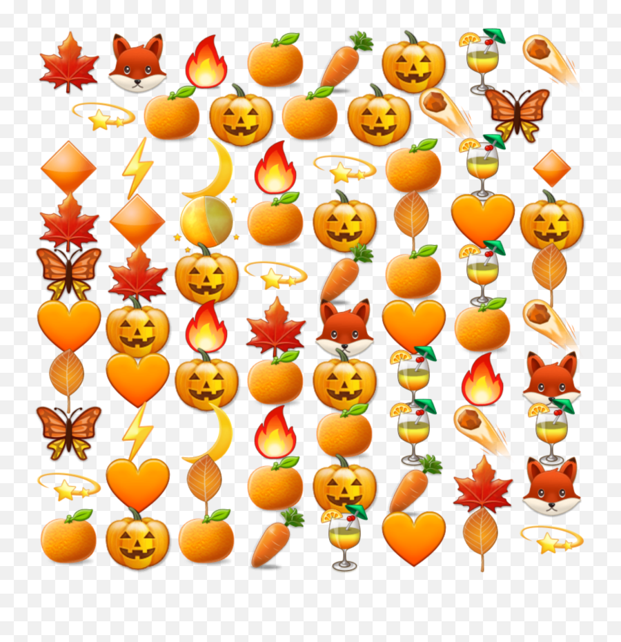 Orange Emoji Background Sticker - Thanksgiving Emoji Backgrounds,Orange Emoji