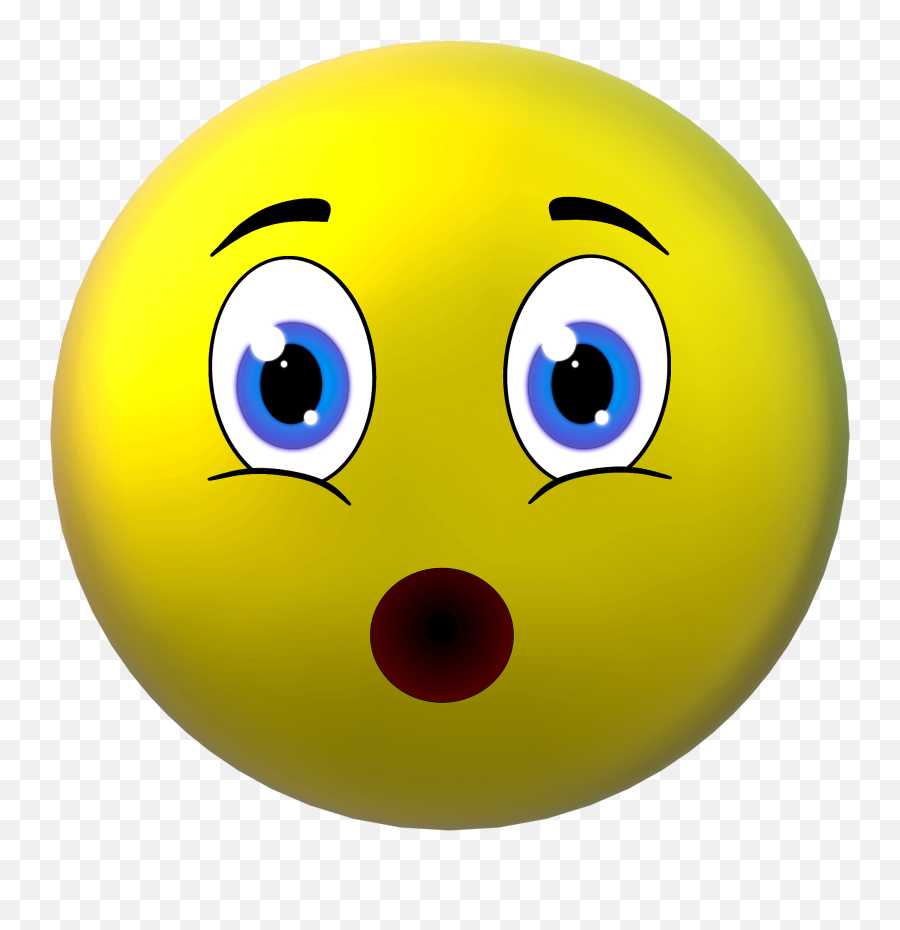 Surprised Smiley Clipart - Happy Emoji,Surprised Emoticon