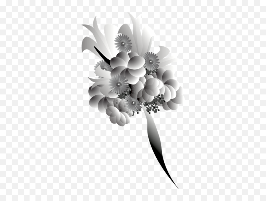 Bouquet Of Flowers Png Black And White U0026 Free Bouquet Of - Bokeh White Flowers Png Emoji,Bouquet Emoji