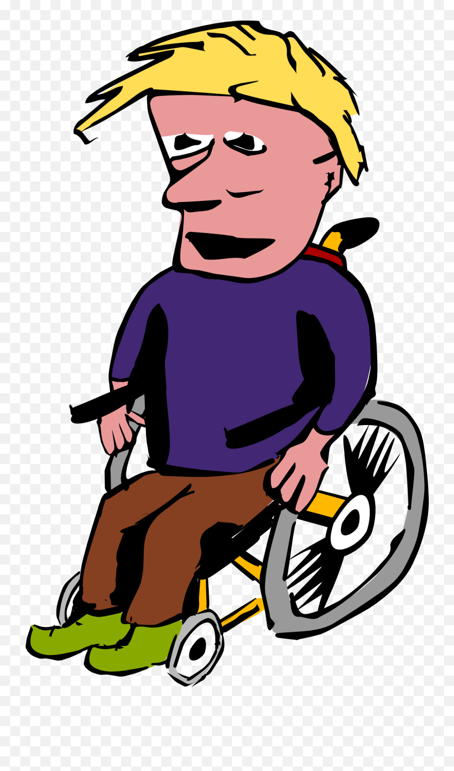 Clipart Man In Wheelchair - Guy In Wheelchair Clipart Png Boy In Wheelhair Png Emoji,Handicapped Emoji