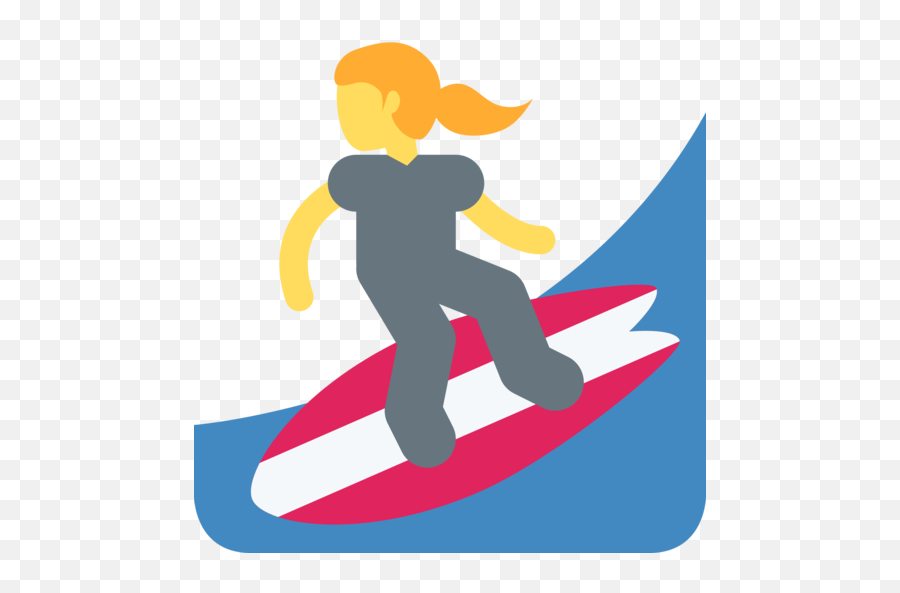 Woman Surfing Emoji - Woman Surfing Emoji,Surfer Hand Emoji