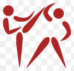 Thai Boxing Kick Martial Arts Karate Silhouette - Self Defense Clip Emoji