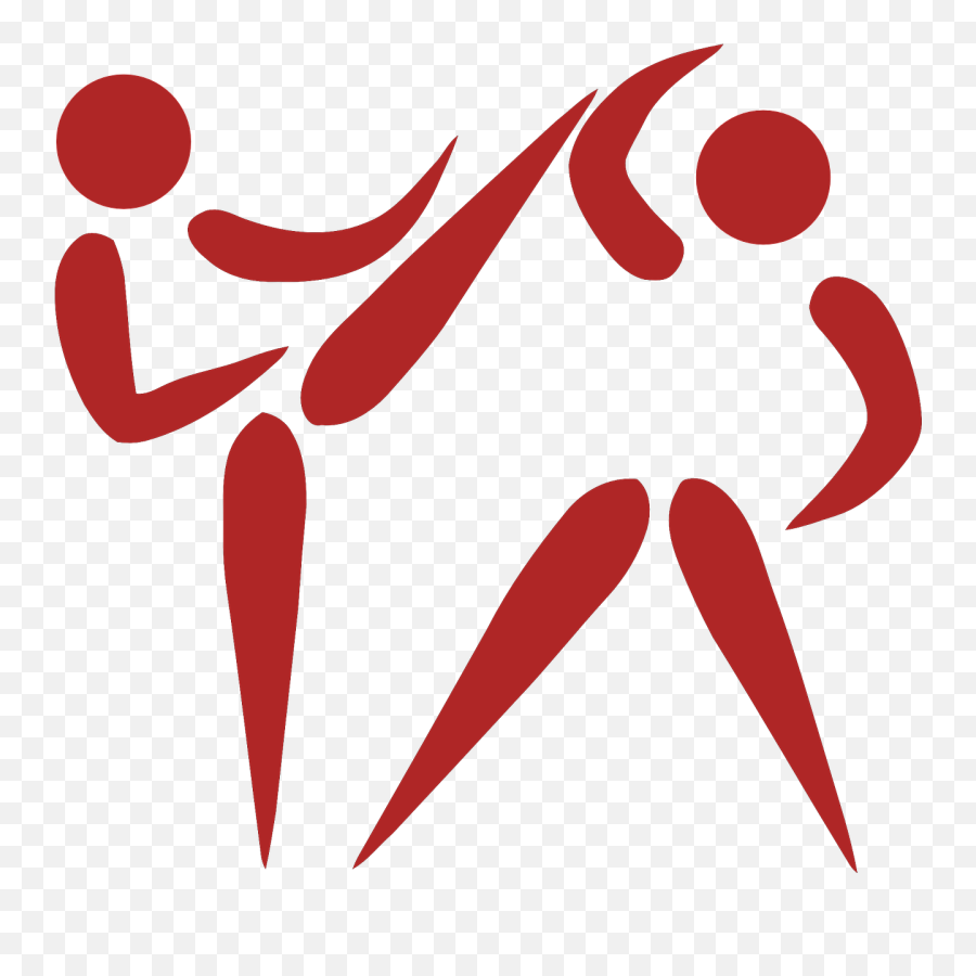 Thai Boxing Kick Martial Arts Karate Silhouette - Self Defense Clip Art Emoji,Thai Flag Emoji