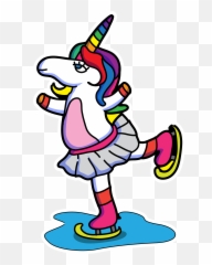 360 Best Cute Funny Unicorns Images - Ice Skating Clipart Emoji