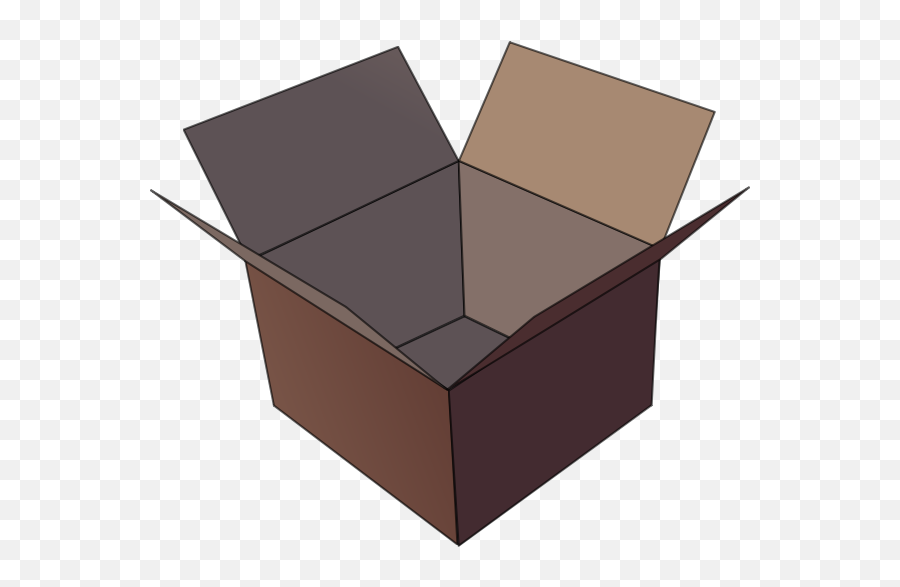Vector Clip Art Of Open Empty Carton - Open Box Clipart Emoji,Cardboard Box Emoji