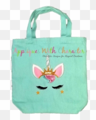 Unicorn Face With Crown Applique Design - Tote Bag Emoji,What Does The Crown Emoji Mean