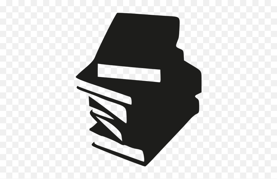Monochrome Icon Of Stacked Books - Stack Of Books Silhouette Emoji,Stack Of Books Emoji