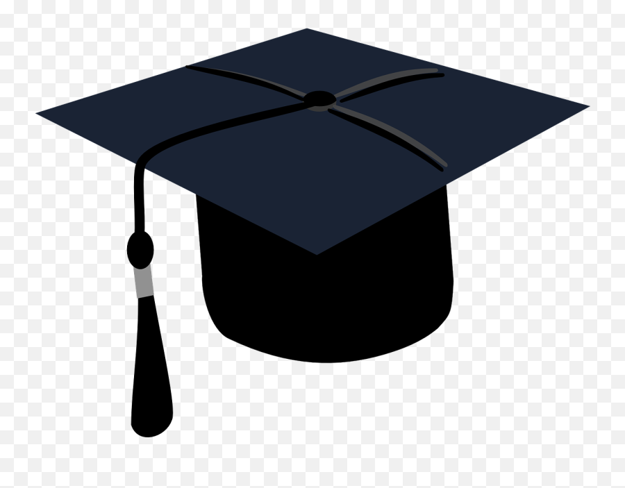 Graduation Black Cap Education College - Graduation Cap With Green Tassel Emoji,Emoji Party Hats