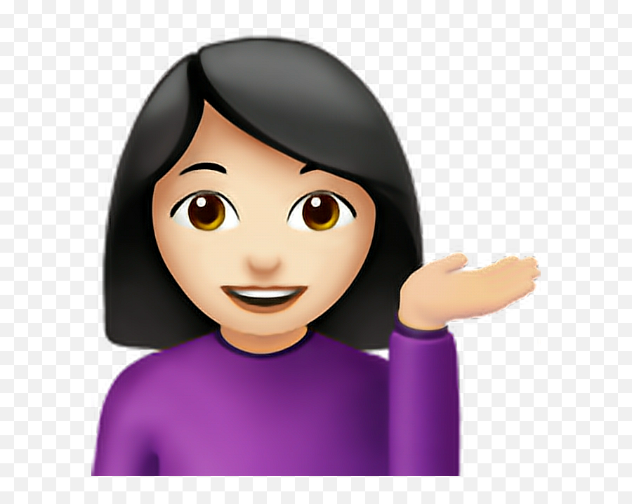 Girl Emoji Iphone Iphoneemoji Emoticon - Woman Tipping Hand Emoji Png,Girl Emoji
