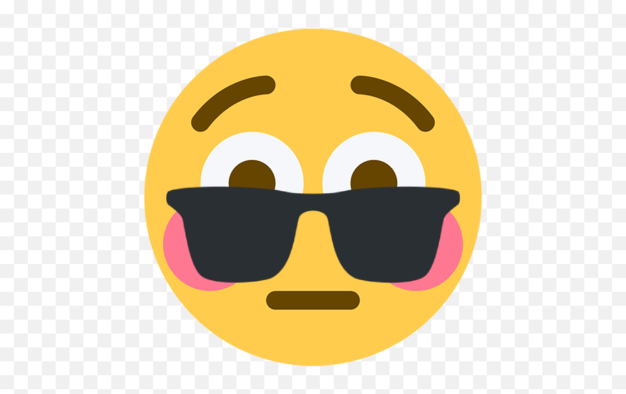 Flushed Emoji With Sunglasses,Flushed Emoji