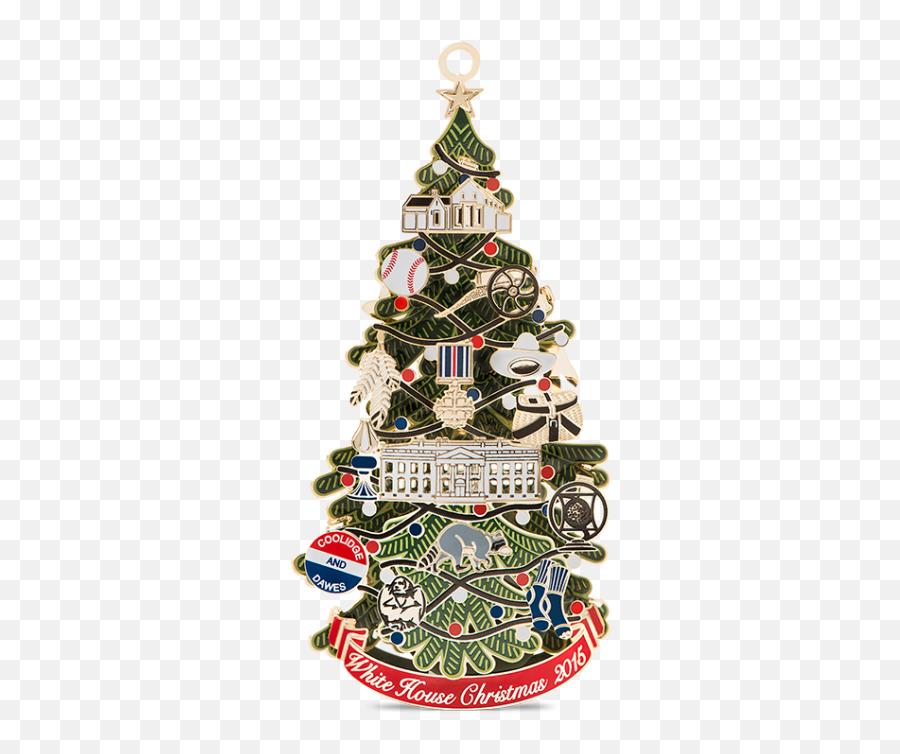 White Christmas Tree Transparent Png - White House Ornaments Emoji,Emoji Xmas Tree