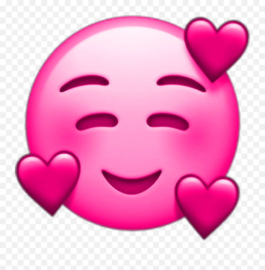 Pinkemoji Pinkemojis Pink Emojis Emoji - Heart Face Iphone Emoji,Pink Emojis