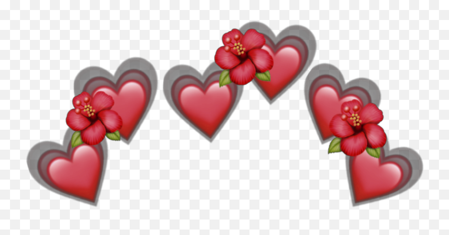 Red Heart Flower Hearts Flowers Redflower Redheart Stic - Purple Heart Emoji,Red Heart Emoji Png