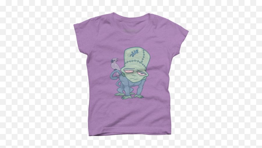 Best Purple Monkey Girls T Shirts - Cartoon Emoji,Girls Emoji Top