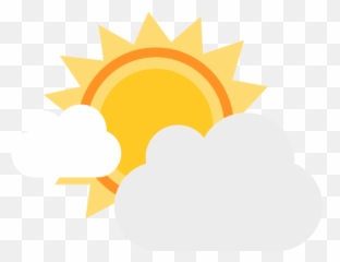 Vector Png Weather - Sunny And Cloudy Icon Flat Emoji
