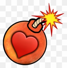 The Peach Bomb 625 Right - Cartoon Transparent Heart Png Emoji
