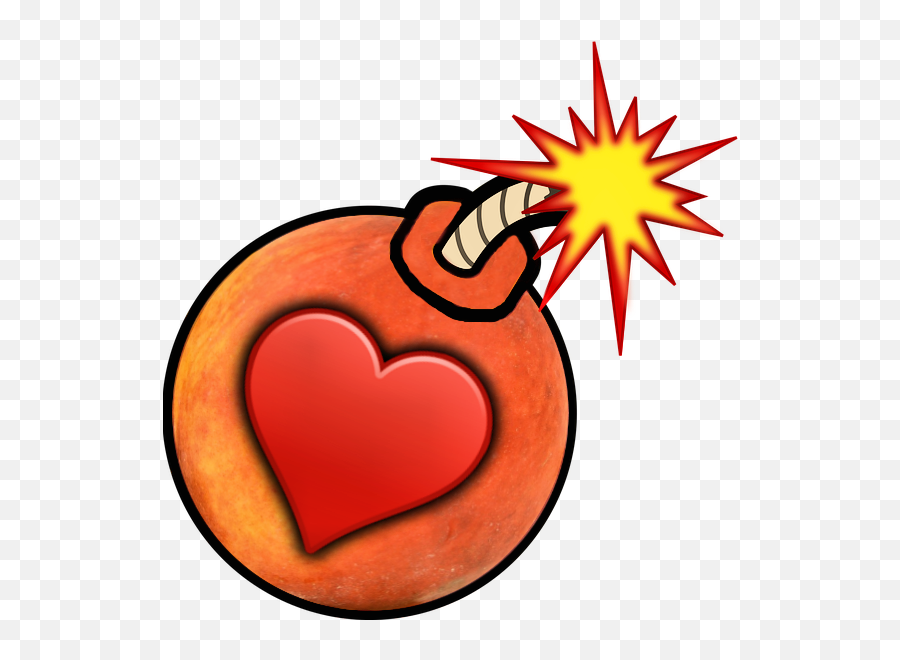 The Peach Bomb 625 Right - Cartoon Bomb Transparent Heart Bomb Transparent Png Emoji,Nuclear Bomb Emoji
