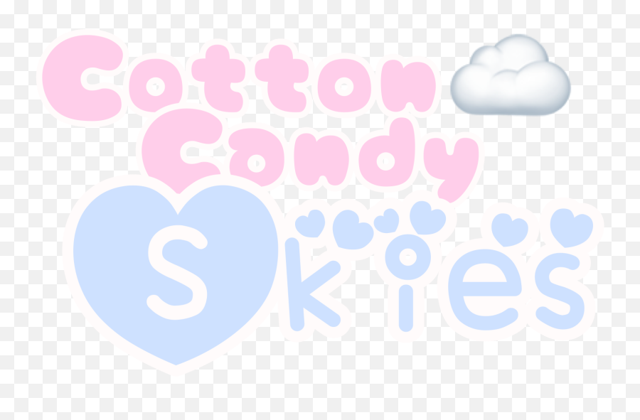 Texts Aesthetic Pink Blue Sticker - Aesthetic Text Illustration Transparent Emoji,Cloud Candy Emoji
