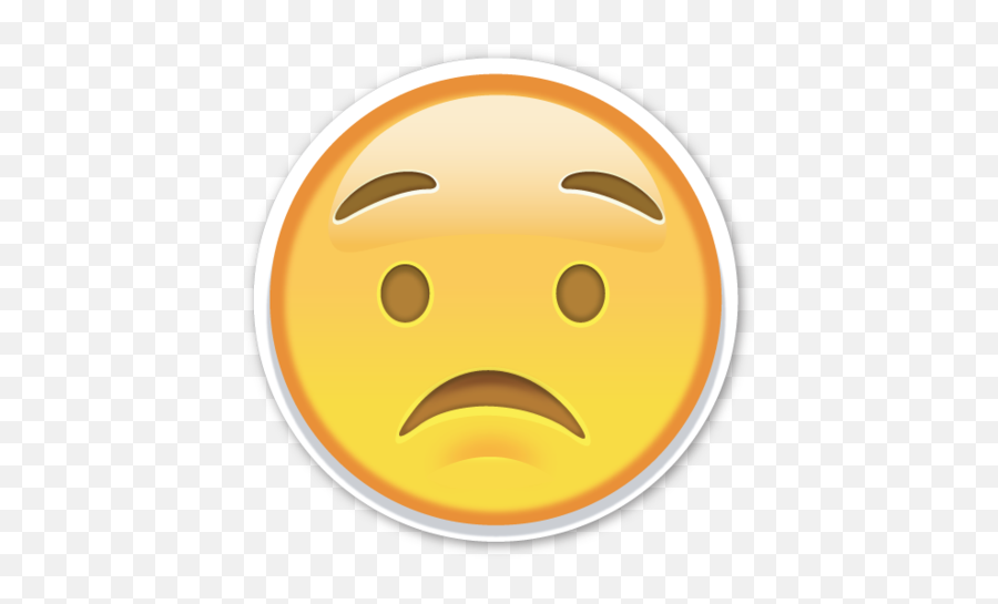Worried Face - Angry Emoji Transparent Background,Embarassed Emoji