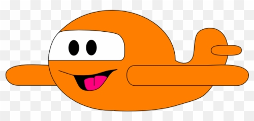 Airplane Transparent Png Clipart - Orange Plane Clipart Emoji,Airplane Emoticon