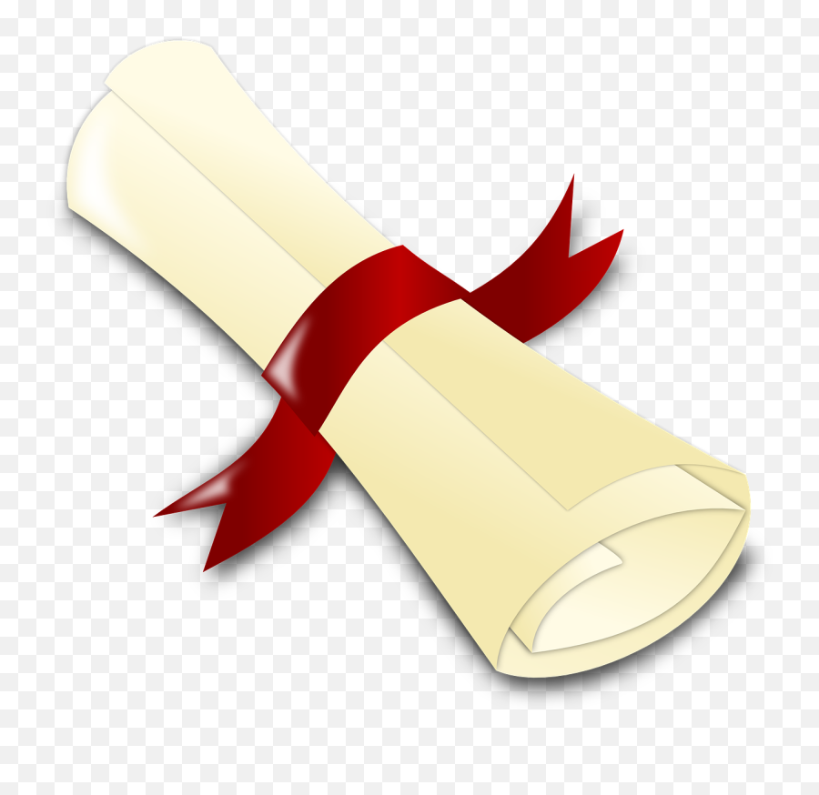 Ribbon Certificate Award Achievement - Diploma Clip Art Emoji,Graduation Emoticon