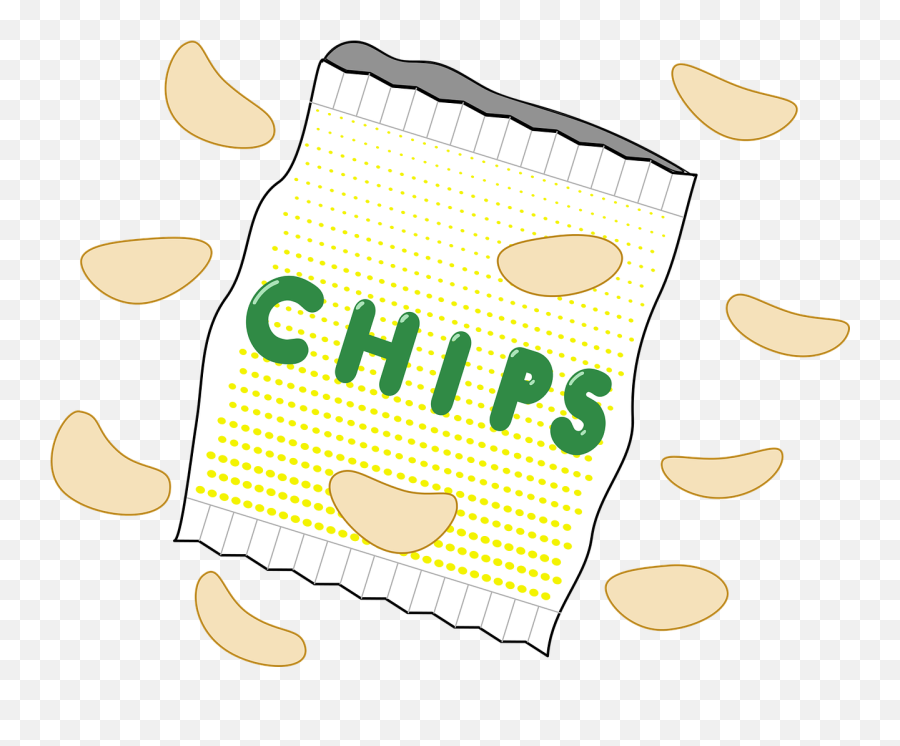 Bag Chips Crisps Junk Food Potato Chips - Bag That Says Chips Emoji,Potato Chip Emoji