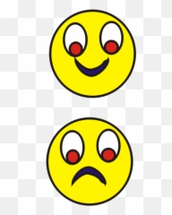 Smile And Cry Smileys Color Drawing - Clipart Happy Sad Emoji