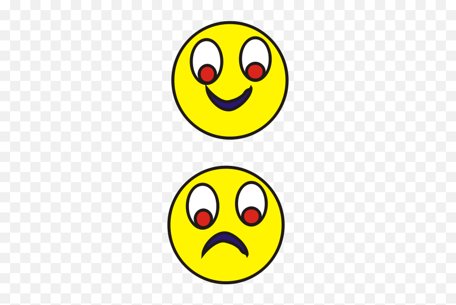 Smile And Cry Smileys Color Drawing - Clipart Happy And Sad Emoji,Emoticon Faces