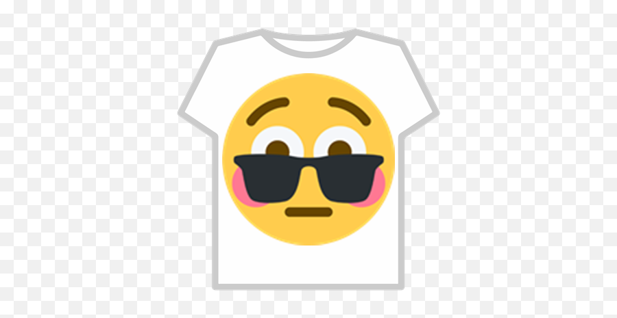 Flushed Sunglasses - Emoji T Shirt Roblox,Flushed Emoji Meme