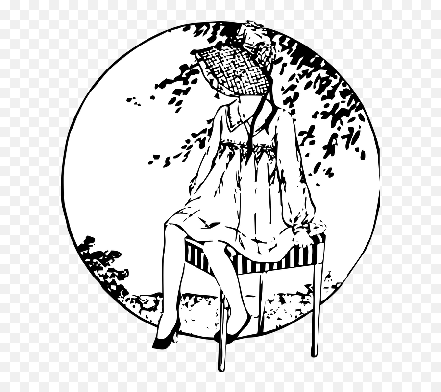 Free Bench Sit Vectors - Simple Drawing Of A Woman Sitting Emoji,Bread Trophy Emoji