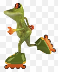 Pin - Frog Roller Skating Emoji