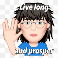 Woman Emojis Livelongandprosper Sta - Cartoon