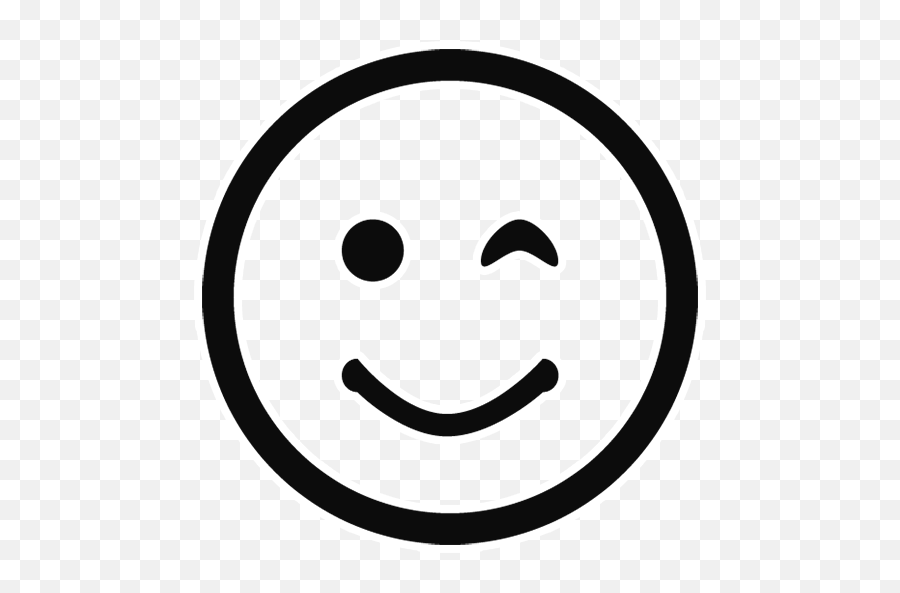 Whatsapp Black Outline Emoji Png Transparent Image Png Mart - Emoji,Emojis Black And White