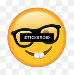 Download Sunglasses Geek - Emoji De Whatsapp Con Lentes,Geek Emoji