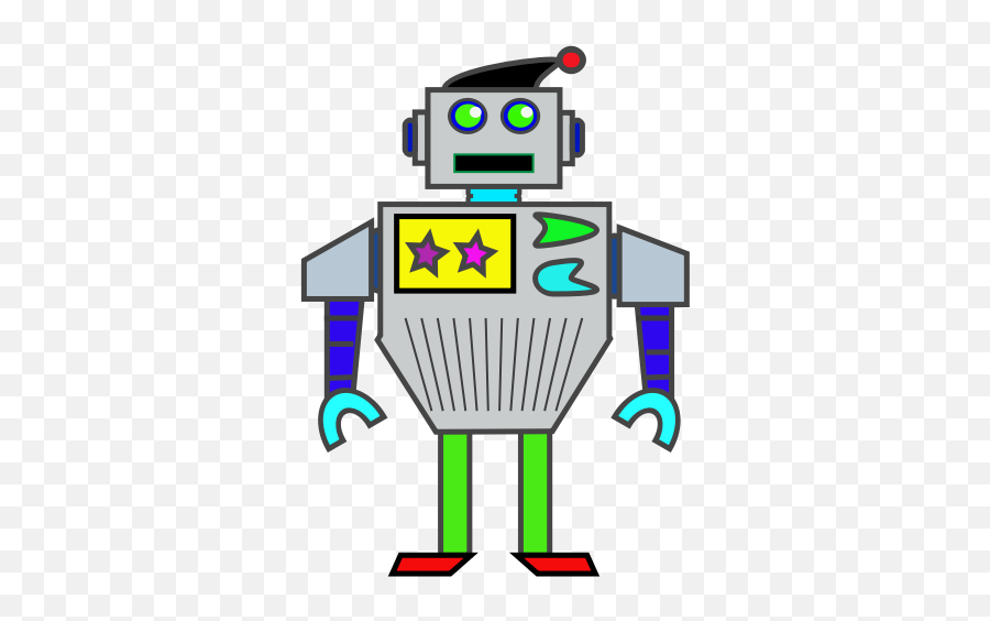 Colorful Robot - Robot Vector Blue Png Emoji,Facebook Shrug Emoji