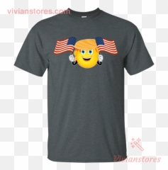 Trump Emoji Holding American Flag Patriot T - Trump T Shirt 2020,Cheese Emoji