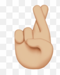 Emoji Iphone Hand Bestfriends - Cross Finger Png