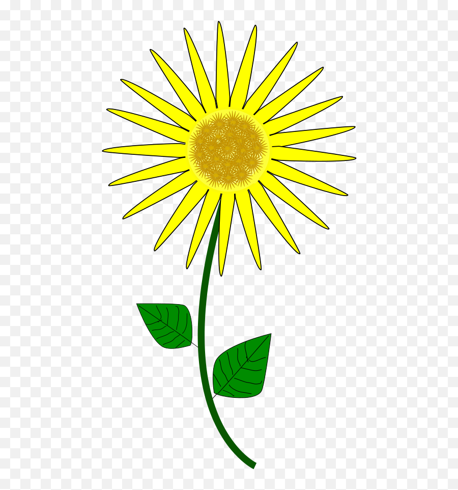 Sunflower Clip Art 2 Clipartbold - Clipartix Cartoon Small Sun Flower Emoji,Sunflower Emoji Transparent